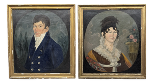 Portraits, 1820, Oil on Canvases, Framed, Set of 2