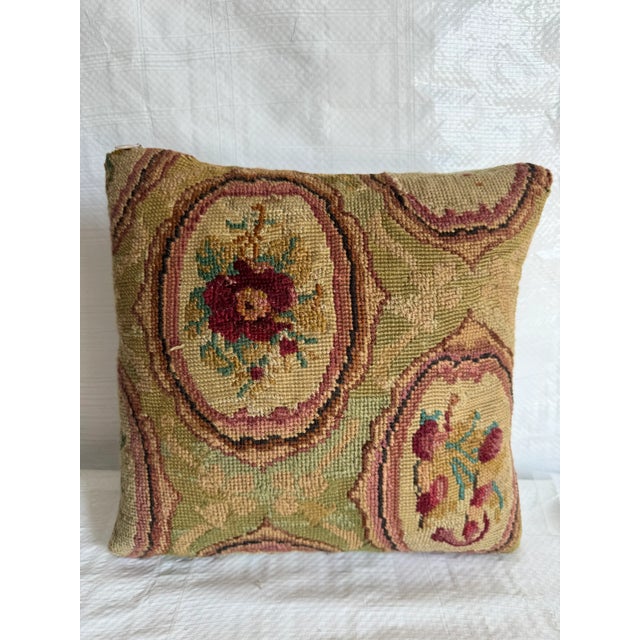 Modern 1850 English Needlework Pillow For Sale - Image 3 of 3