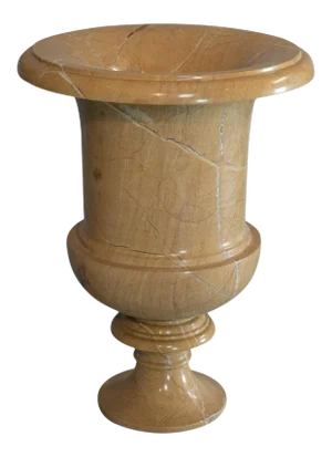 Late 20th Century Golden Pearl Marble Ornamental Baluster Urn
