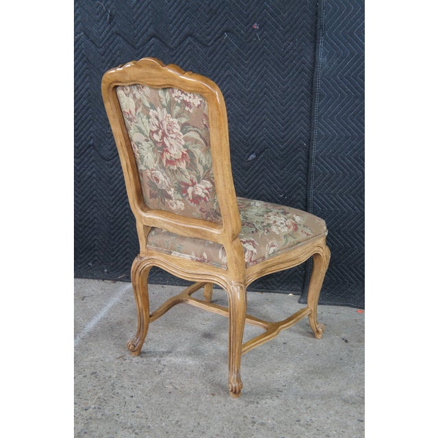 8 Vintage Drexel Heritage Louis XVI Style Walnut Upholstered Dining Chairs For Sale - Image 12 of 13