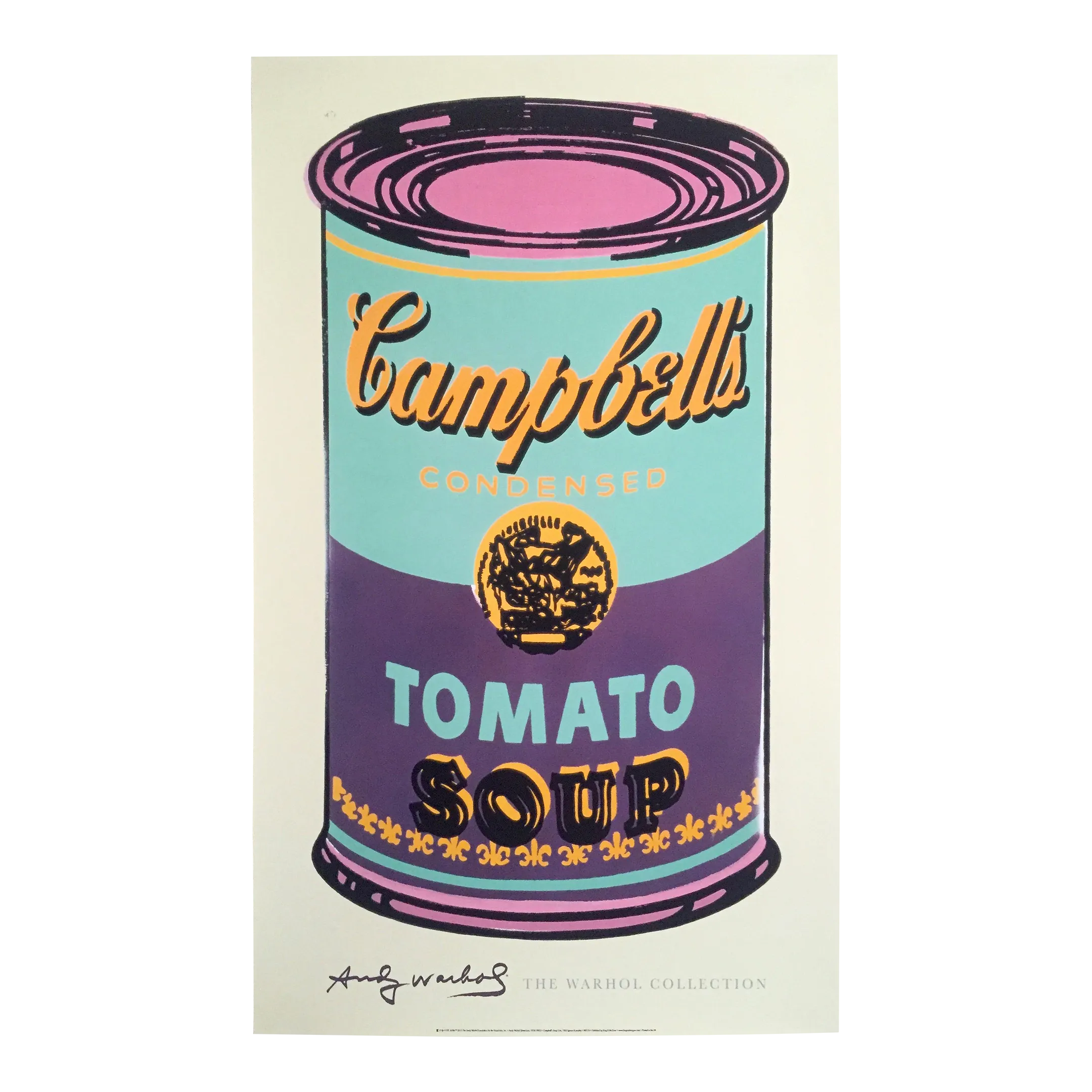 Andy Warhol Foundation Lithograph Print Large Pop Art Poster