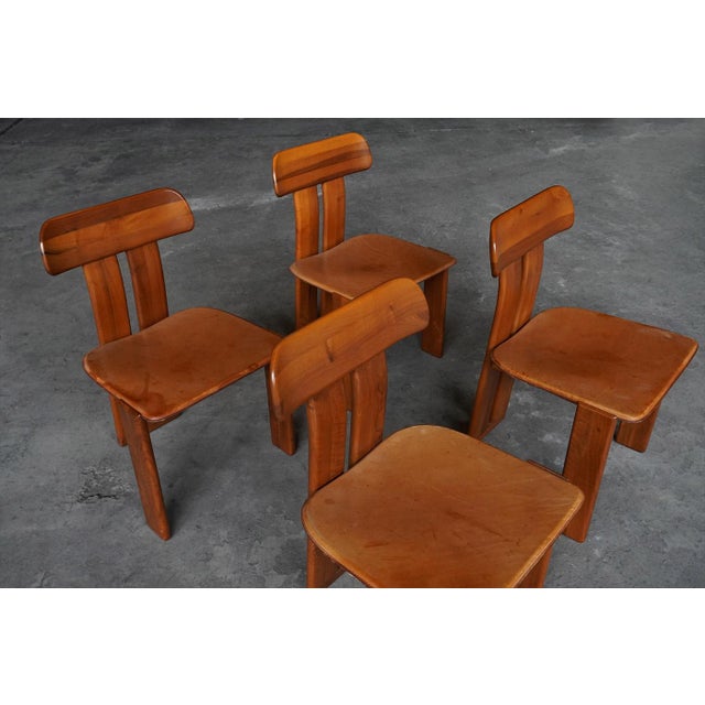 ‘Sapporo Dining Chairs by Mario Marenco for Mobilgirgi, Italy, 1970s, Set of 4 For Sale - Image 4 of 8