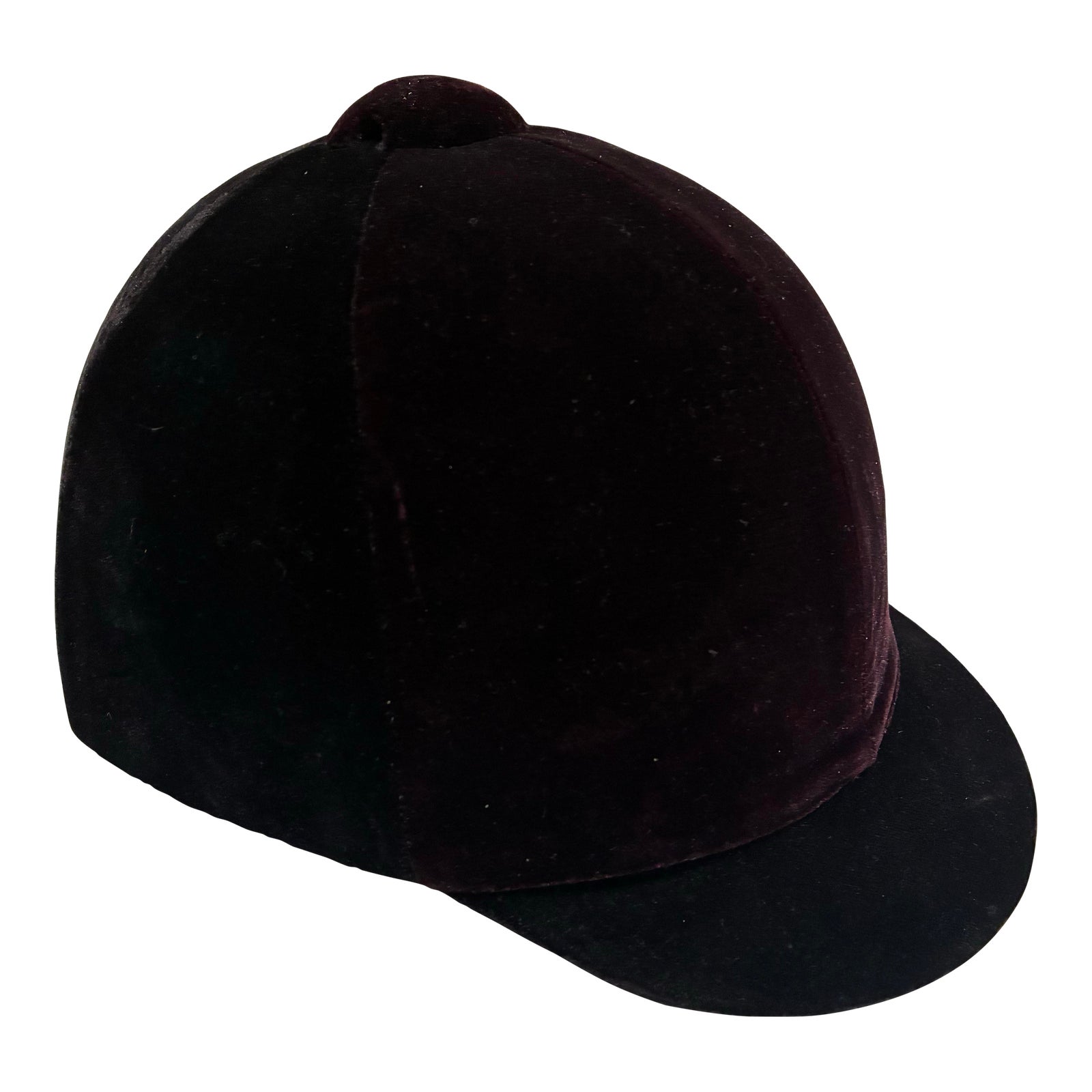 Vintage Velvet Equestrian English Riding Helmet | Chairish