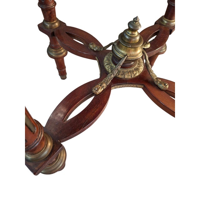 Neoclassical Guéridon in Mahogany and Red Marble, 1890 For Sale - Image 14 of 18