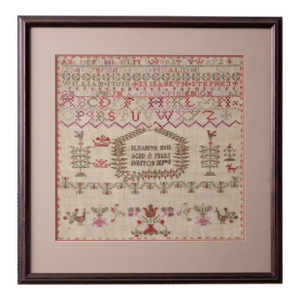 Scottish Sampler by Elizabeth Muir, Circa 1822