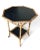 Boho Chic Vintage Coastal Bamboo Octagonal End Table With Black Inset Shelves For Sale - Image 3 of 18