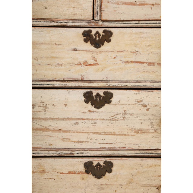 Paint 19th Century English Chest of Drawers With Original Ivory Paint For Sale - Image 7 of 8