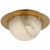 Melange 6" Solitaire Flush Mount in Antique-Burnished Brass with Alabaster Designer: Kelly Wearstler Canopy: 4.5" Round...