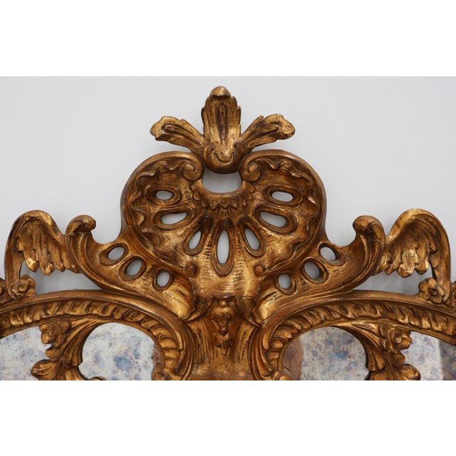 Rococo Style Gilt Mirror with Marbled Glass Border from Deknudt, Belgium, 1974 For Sale - Image 10 of 16