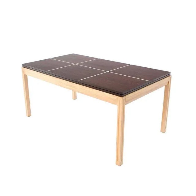 Wood Tommy Parzinger Dining Table With Two Leaves For Sale - Image 7 of 10