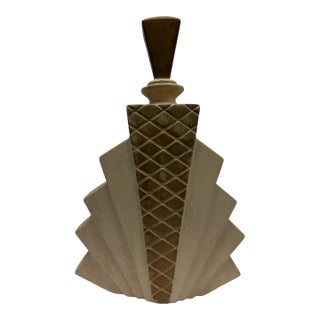 Grand Postmodern Vanguard Studios Art Deco Revival Fan Vase For Sale