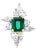 Vintage Marquise Ring in 18-Carat Gold, Colombian Emerald Vivid Green and Diamonds E/Vvs, Size 7.75 For Sale