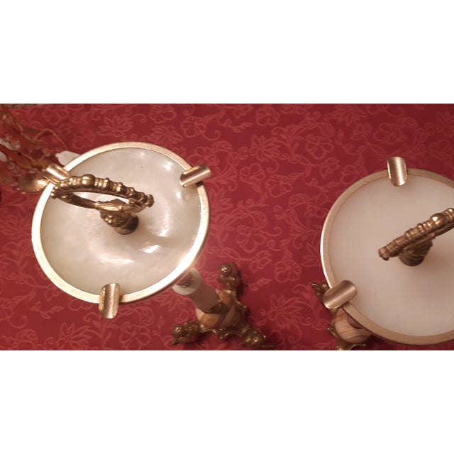 Freestanding Figural Ashtray with Cherub Statues in Onyx Marble and Brass, 1960s, Set of 2 For Sale - Image 14 of 14