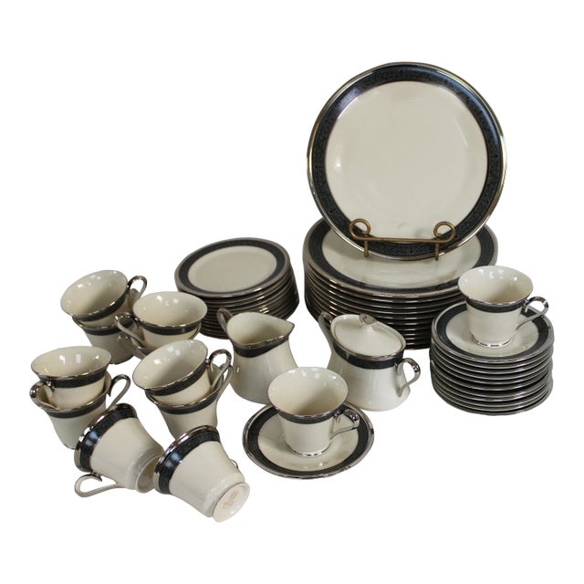 Lenox China Moonlight Mood- Service for 12 Plus Sugar/Creamer 63 PCS For Sale