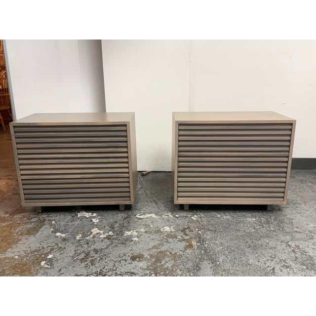 Design Plus Gallery presents a Pair of Coles Chest of Drawers by Room & Board. Each rectangular case is presented in their...