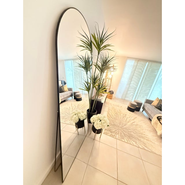Antok Full Length Mirror, 76"x34" Floor Mirror, Arched Floor Standing Freestanding Arch Full Body Mirrors with Stand for...