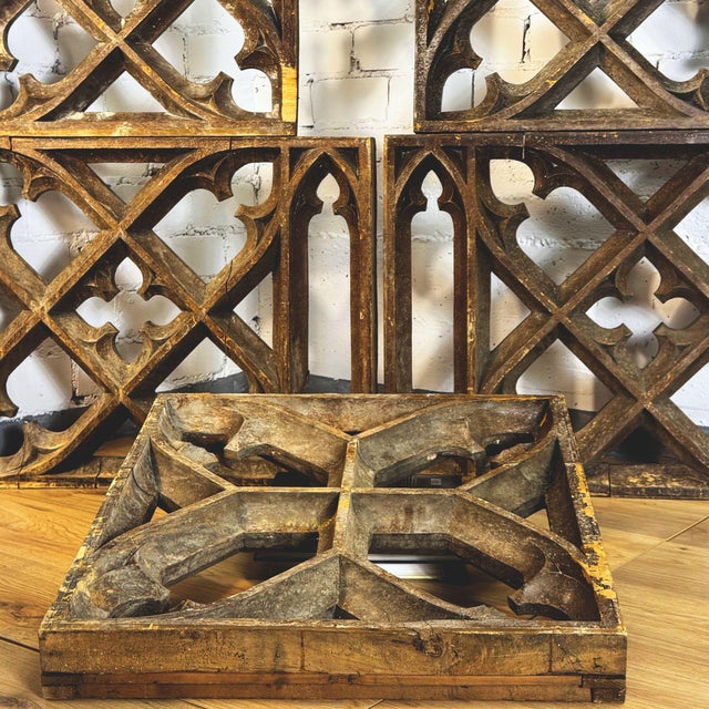 Neo-Gothic Wooden Appliqués, 1800s, Set of 8 For Sale - Image 6 of 11