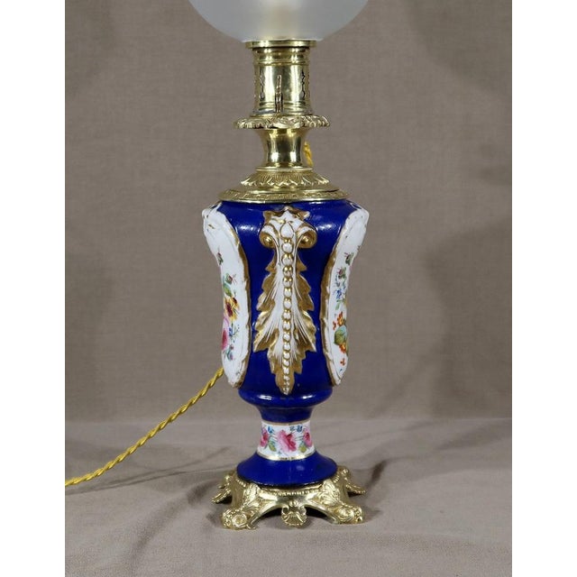 Louis XVI Style Electrified Oil Lamp For Sale - Image 13 of 18