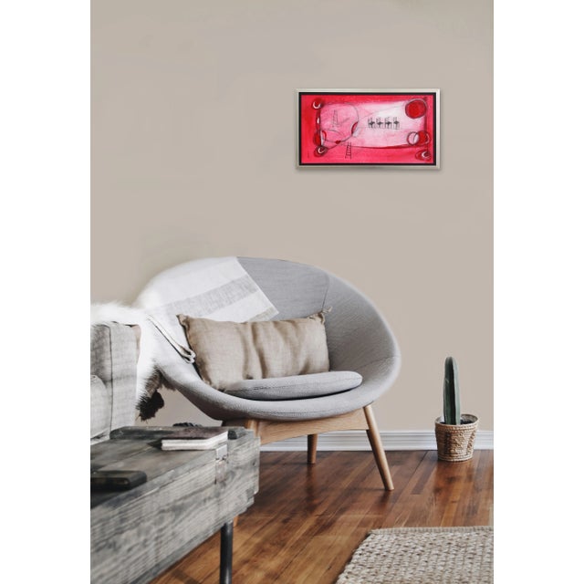 Red "Happy Landscape 1" Original Artwork by Sergio Valenzuela For Sale - Image 8 of 9