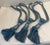 Late 20th Century Vintage Blue Tassel Tiebacks - Set of 3 For Sale - Image 5 of 5