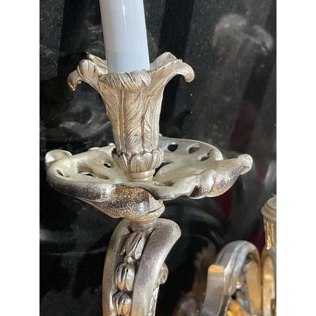 Louis XV Silver Wall Sconce For Sale - Image 4 of 13