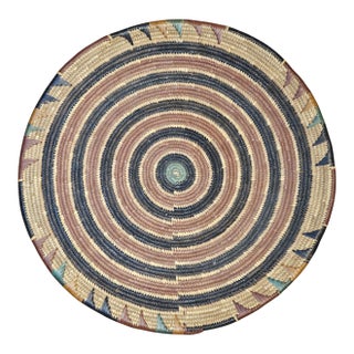 Late 19th Century Unusual Whirwhind Green Centered Pima Basket For Sale