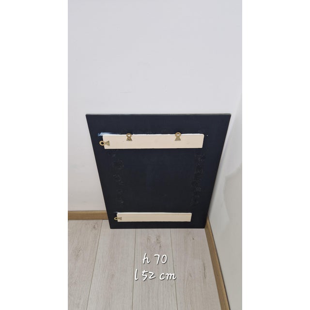 Mirror with Shaped Yellow Decoration, 1990s, in Very Good conditions. Designed 1990 to 1999