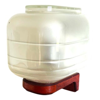 Glass and Wood Wall Light, 1990s For Sale