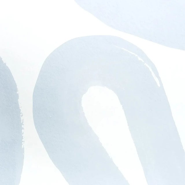 Art Deco Sample - Schumacher X Hadiya Williams Trace Wallpaper in Sea For Sale - Image 3 of 3