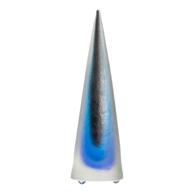Hand Blown Murano Obelisco Sculpture For Sale