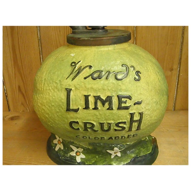 Rare 1910-20s Wards Lime Crush Syrup Dispenser For Sale - Image 9 of 18
