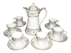 Antique Nippon Morimura Chocolate Set - Set of 13