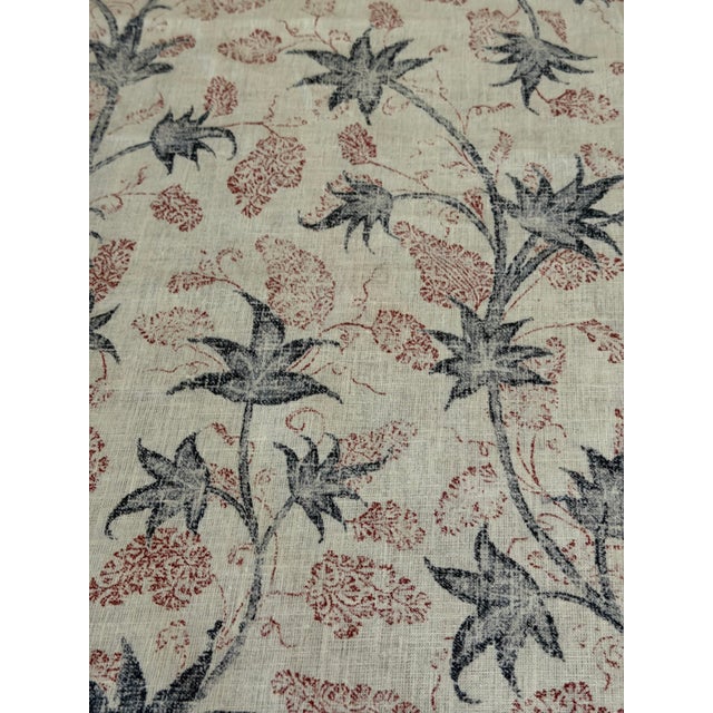 Kerry Joyce Flowering Vine Fabric 2 1/2 Yards 1010-03 / Blue Raspberry For Sale - Image 4 of 7