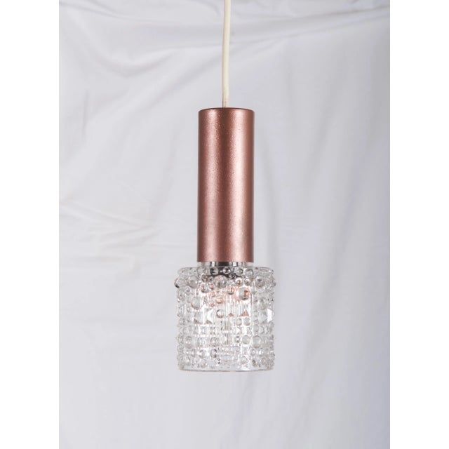 Kalmar Vintage Structured Glass Pendant from Kalmar For Sale - Image 4 of 8