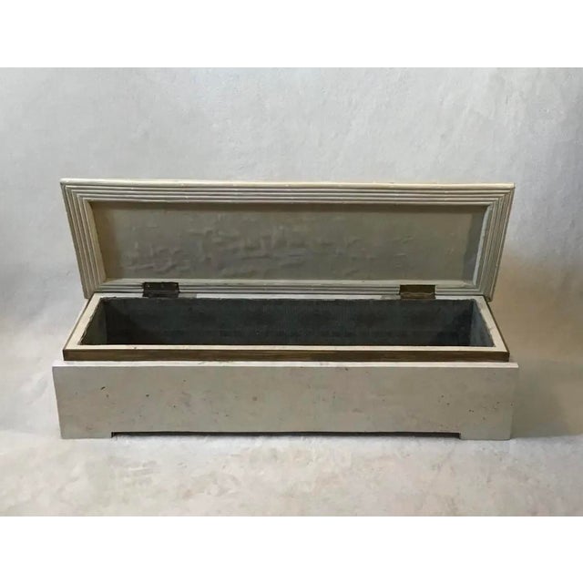 Maitland - Smith Vintage Maitland-Smith Tessellated Stone Pagoda Box Attributed to Karl Springer For Sale - Image 4 of 12