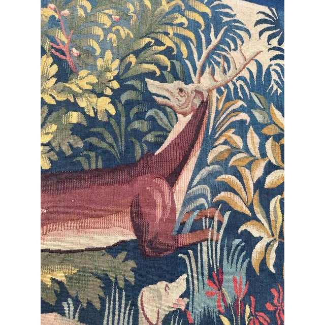 Textile Mid-Century French Medieval Style Aubusson Tapestry, 1920s For Sale - Image 7 of 18