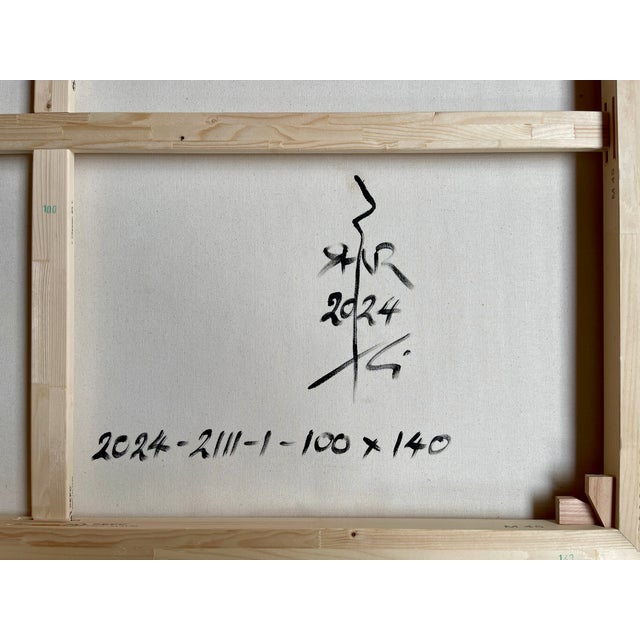 Contemporary Abstract Oil on Canvas "Abstract Informal 2024-2111-1" by Robert Niesse For Sale - Image 10 of 10