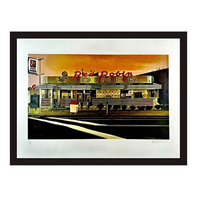 1980s John Baeder Red Robbin (Diner) Print For Sale