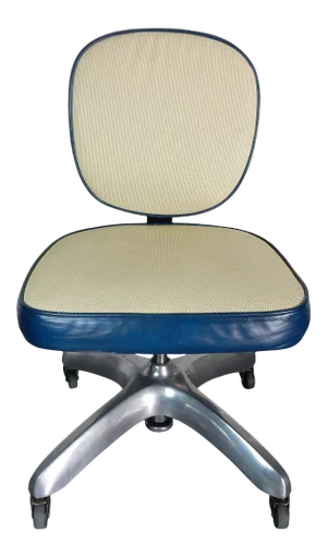 1930s Machine Age Polished Aluminum, Air Flow, Propeller Chair by Cramer