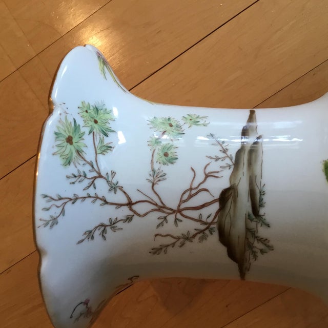 Chinoiserie Ceramic Tall Vase For Sale - Image 6 of 10