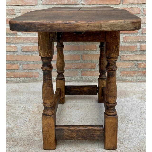Spanish Wing Table in Walnut, 1930s For Sale - Image 11 of 18