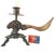 Metal 19th Century Brass & Natural Horn Ram’s Head Candlestick For Sale - Image 7 of 8