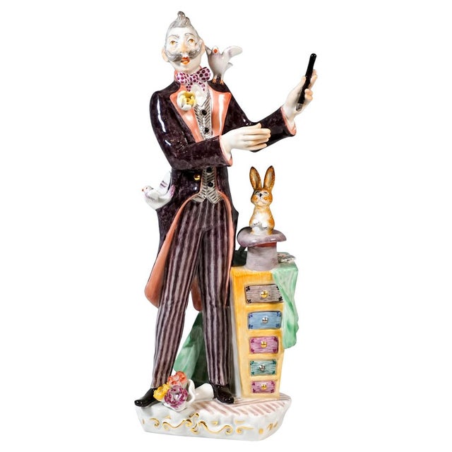Ceramic Large Vintage Circus Figurine by Peter Strang for Meissen, 1996 For Sale - Image 7 of 7