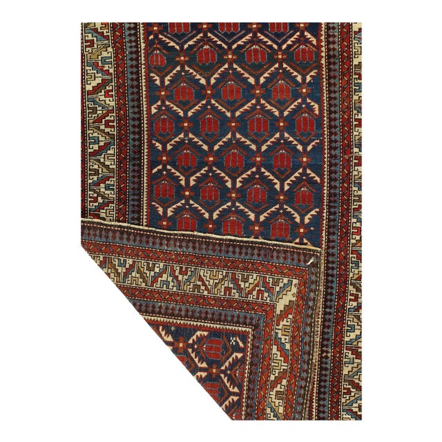 Mid 18th Century 18th Century Antique Caucasian Kazak Rug For Sale - Image 4 of 5