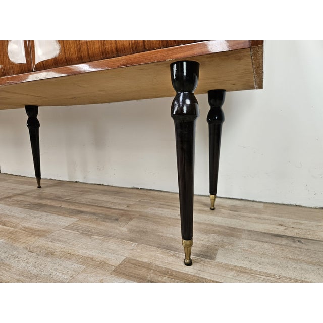 Vintage Sideboard in Mahogany with Glass Top, 1960 For Sale - Image 17 of 18