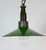 1960s Industrial Green Enamel Military Pendant Lamp with Cast Aluminium Top, 1960s For Sale - Image 5 of 18