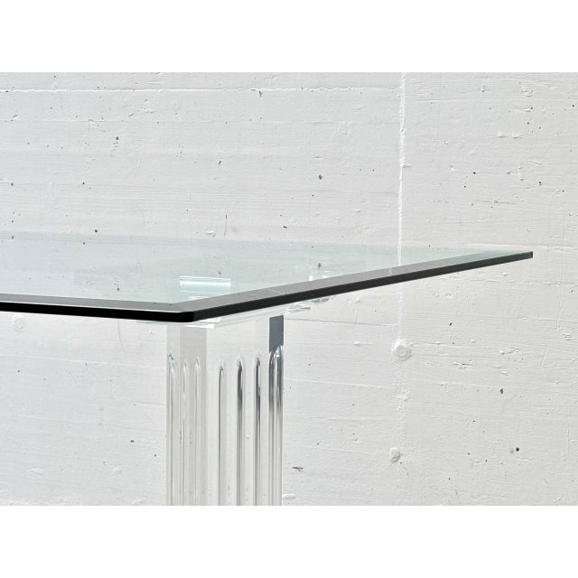 Postmodern Glass Table in Acrylic Glass by Fabianart, 1980s For Sale - Image 3 of 18