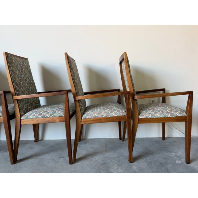 1970s Mid-Century Modern Dillingham Arm Dining Chairs – Set of 6 For Sale - Image 9 of 17