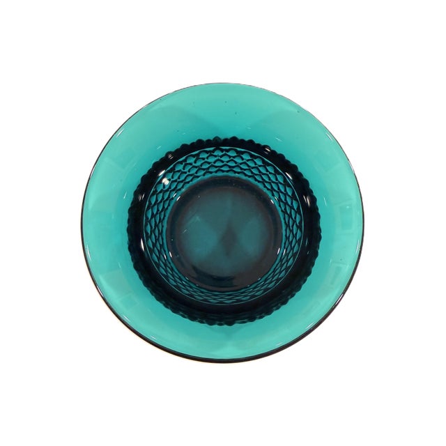 Set of 2 Mid 20th Century Nyppyla Beaded Flared Glass Bowls by Saara Hopea for Nuutajarvi Notsjo, Made in Finland For Sale - Image 9 of 10