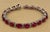 Gemstone 19 Carat Ruby & 1 Carat Diamond Affordable Tennis Bracelet 14 Karat White Gold For Sale - Image 7 of 18